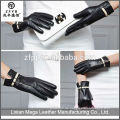 Hochwertige preiswerte kundenspezifische Art und Weise 100% echte China-Wolle-Leder-Handschuhe